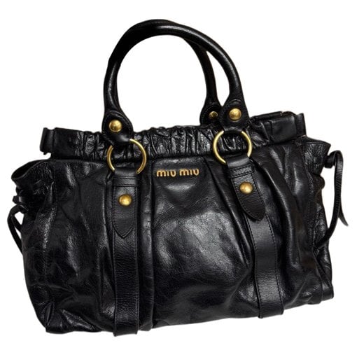 Bow bag leather handbag