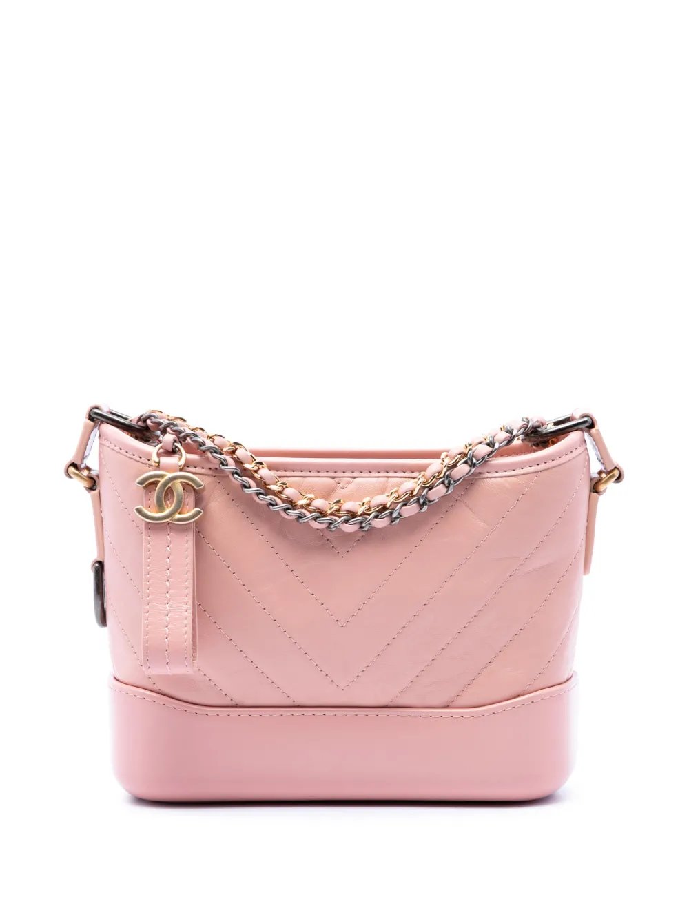 2019 Small Chevron Aged Calfskin Gabrielle Hobo crossbody bag