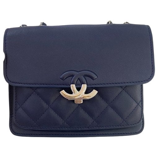 Trendy CC leather handbag