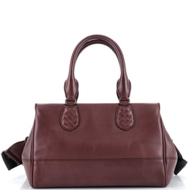 Bottega Veneta Ducale Convertible Satchel Leather with Intrecciato Detail Medium