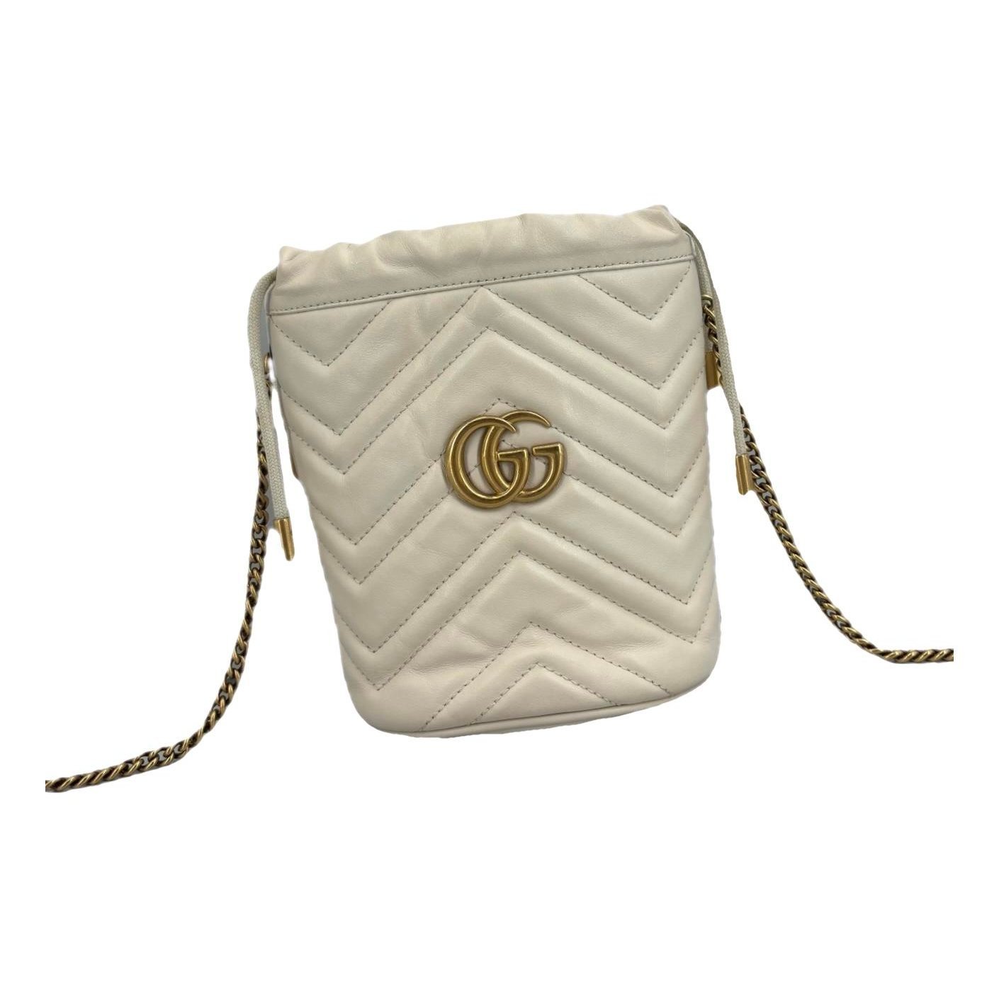 GG Marmont Chain Bucket leather handbag