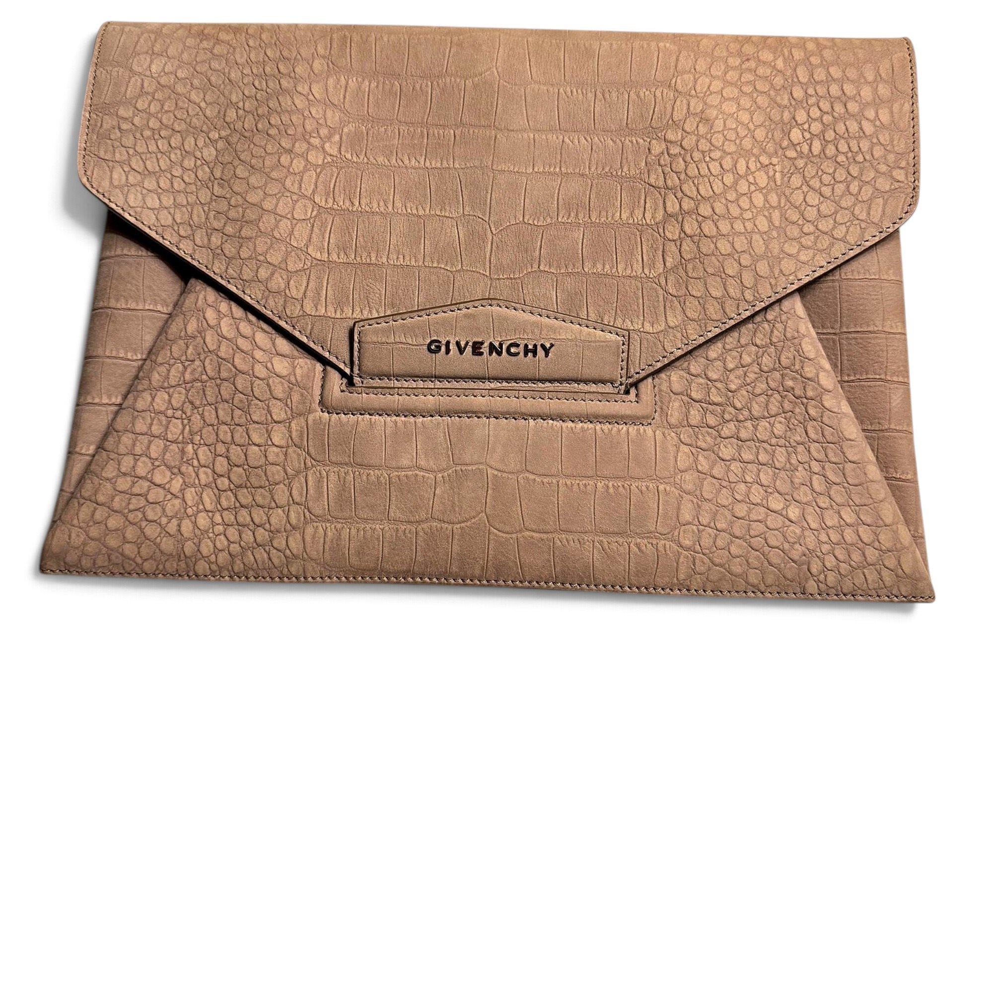 Leather clutch bag