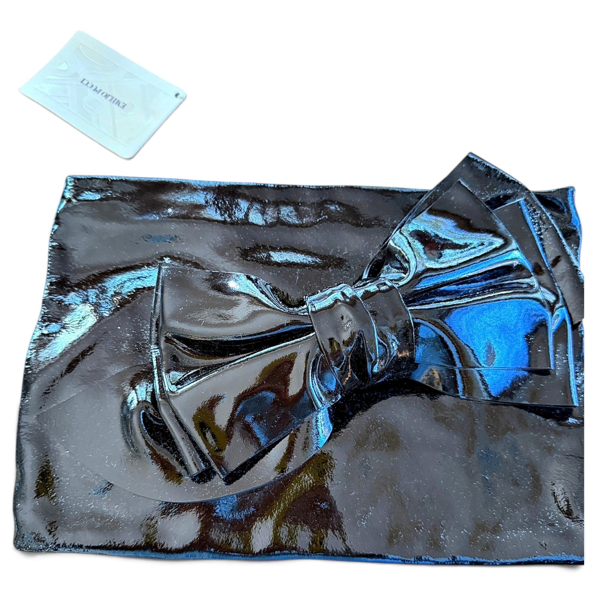 Patent leather clutch bag