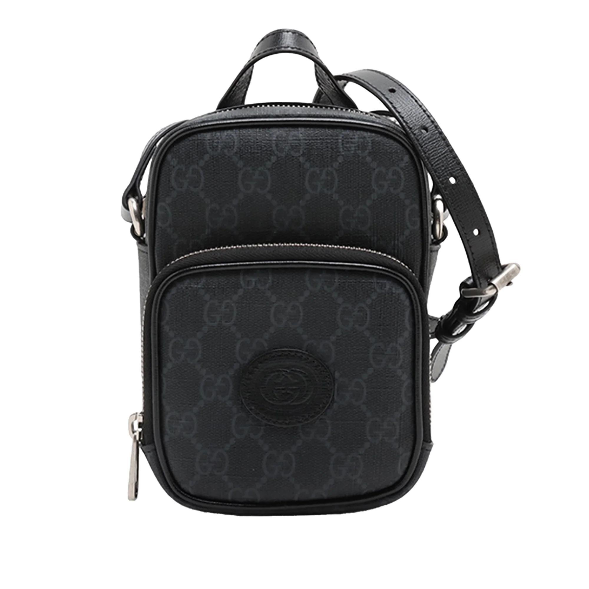 Interlocking leather satchel