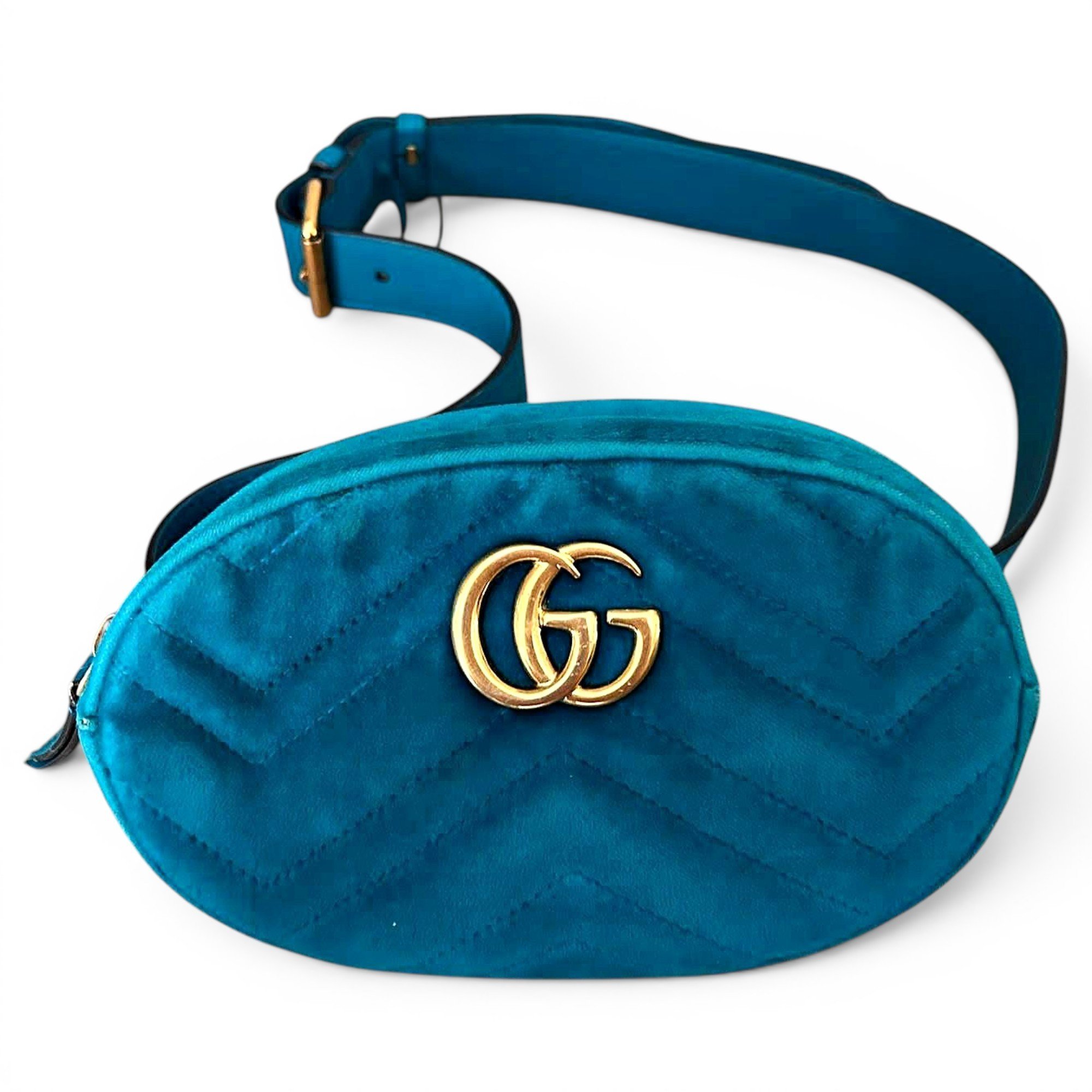 GG Marmont Oval velvet handbag