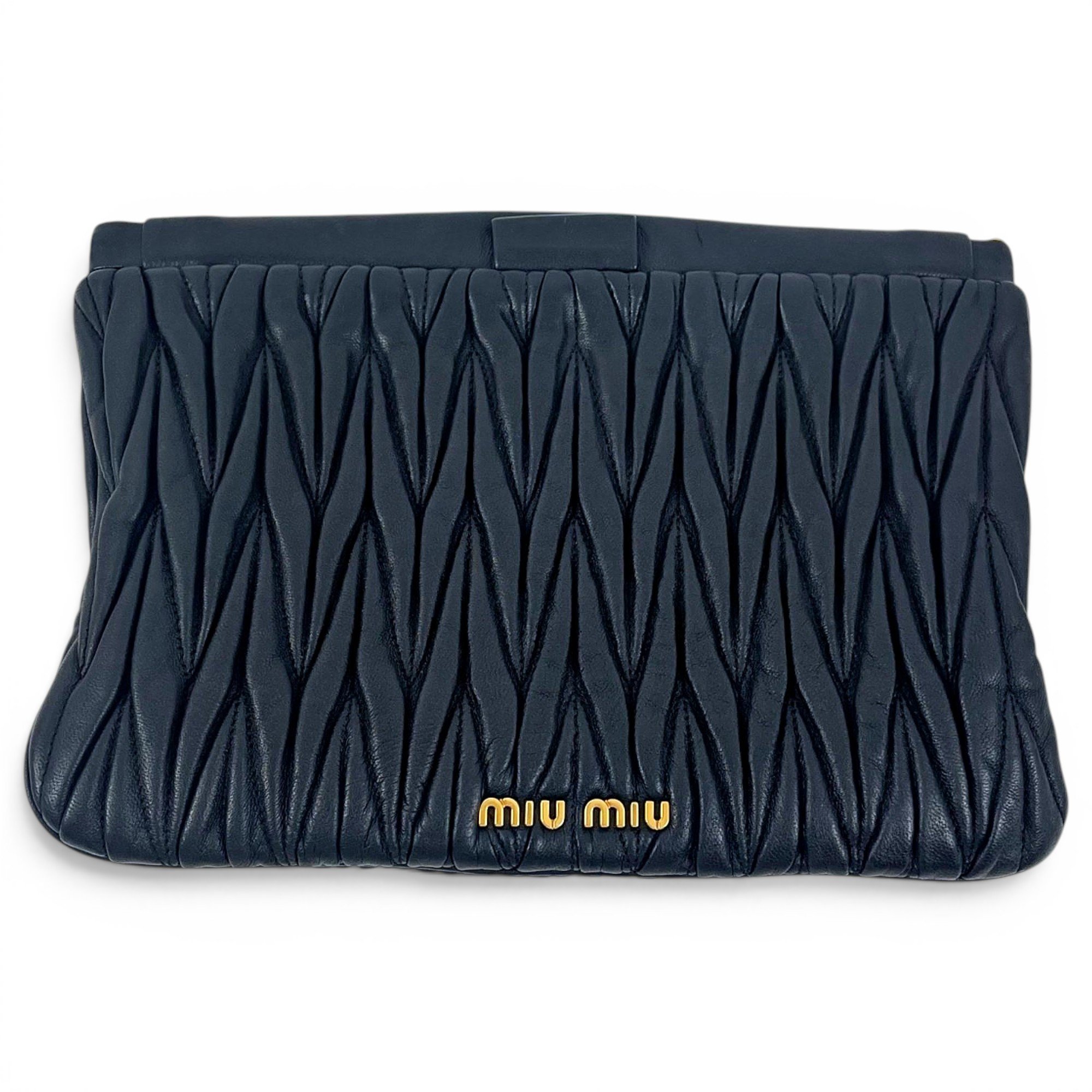 Miu Crystal leather handbag