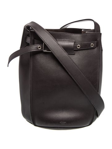 Leather Big Bucket w/Strap