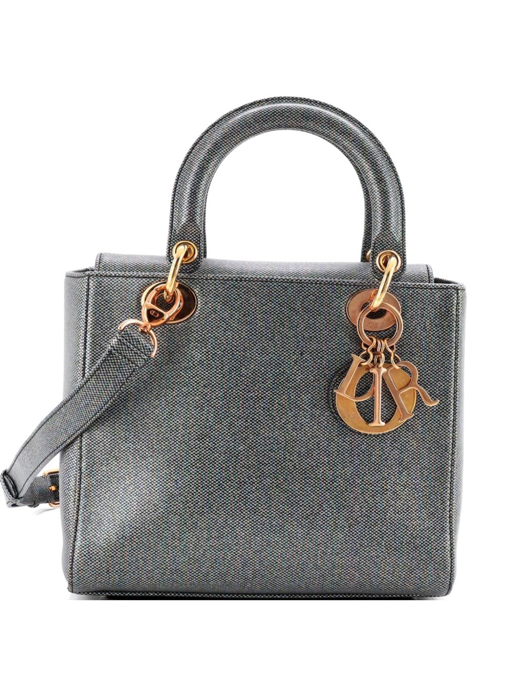 Lady Dior Bag Metallic Leather Medium crossbody bag