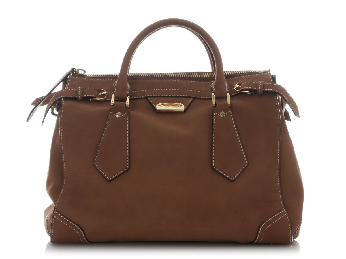 Burberry Burberry Prorsum Large Mushroom Suede Satchel