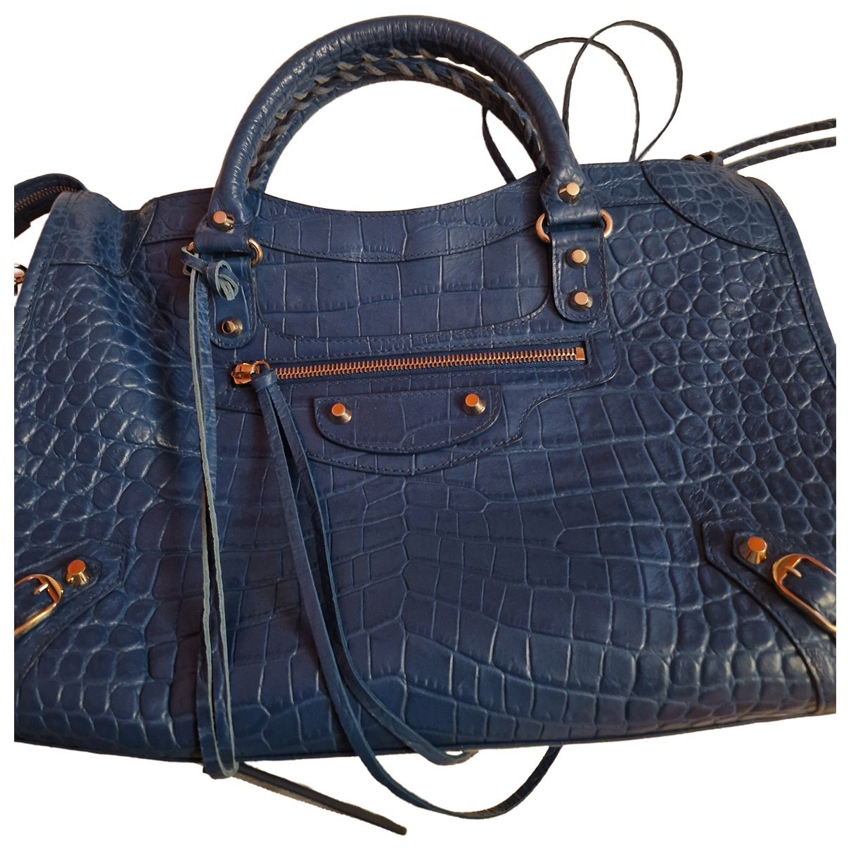 City leather handbag
