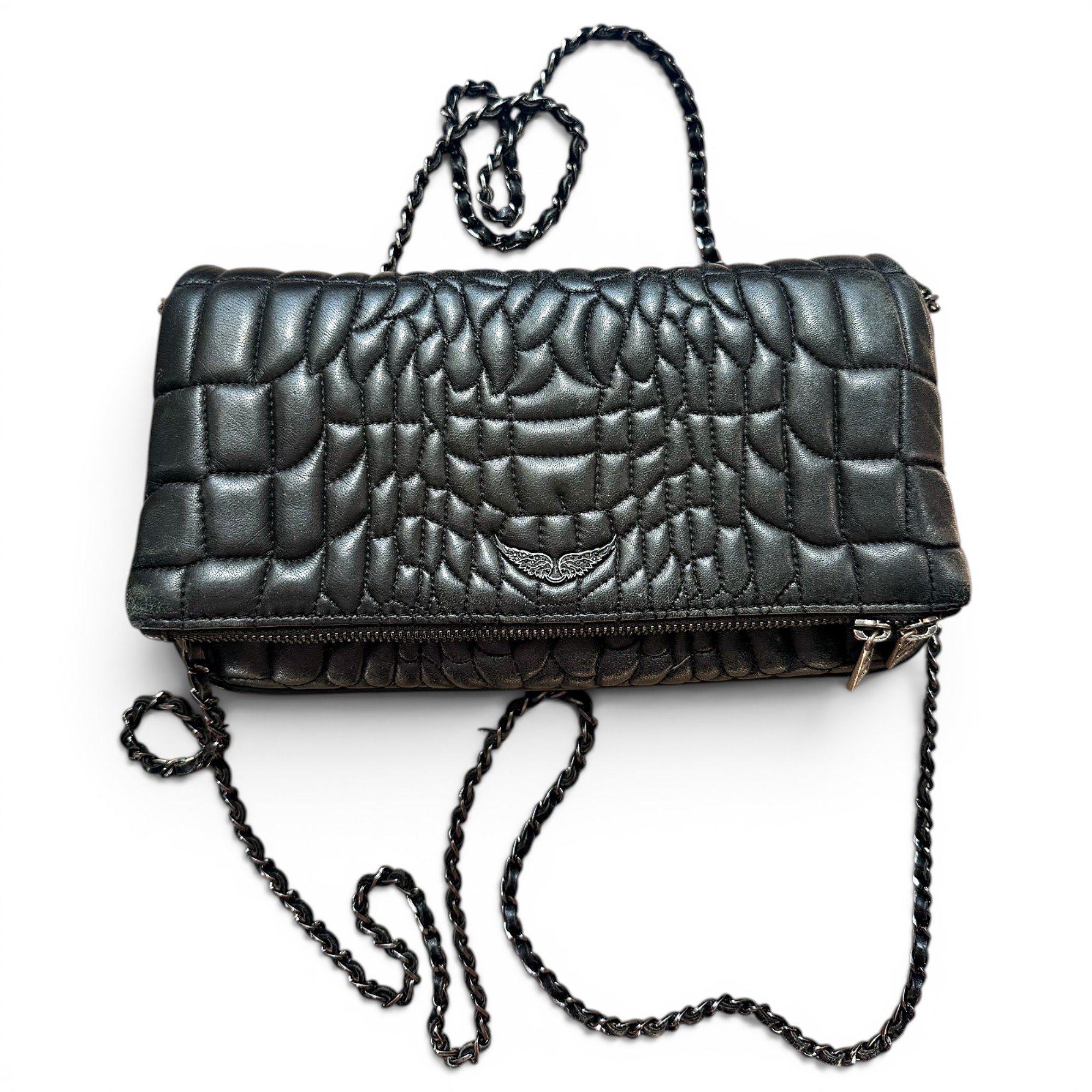 Rock leather crossbody bag