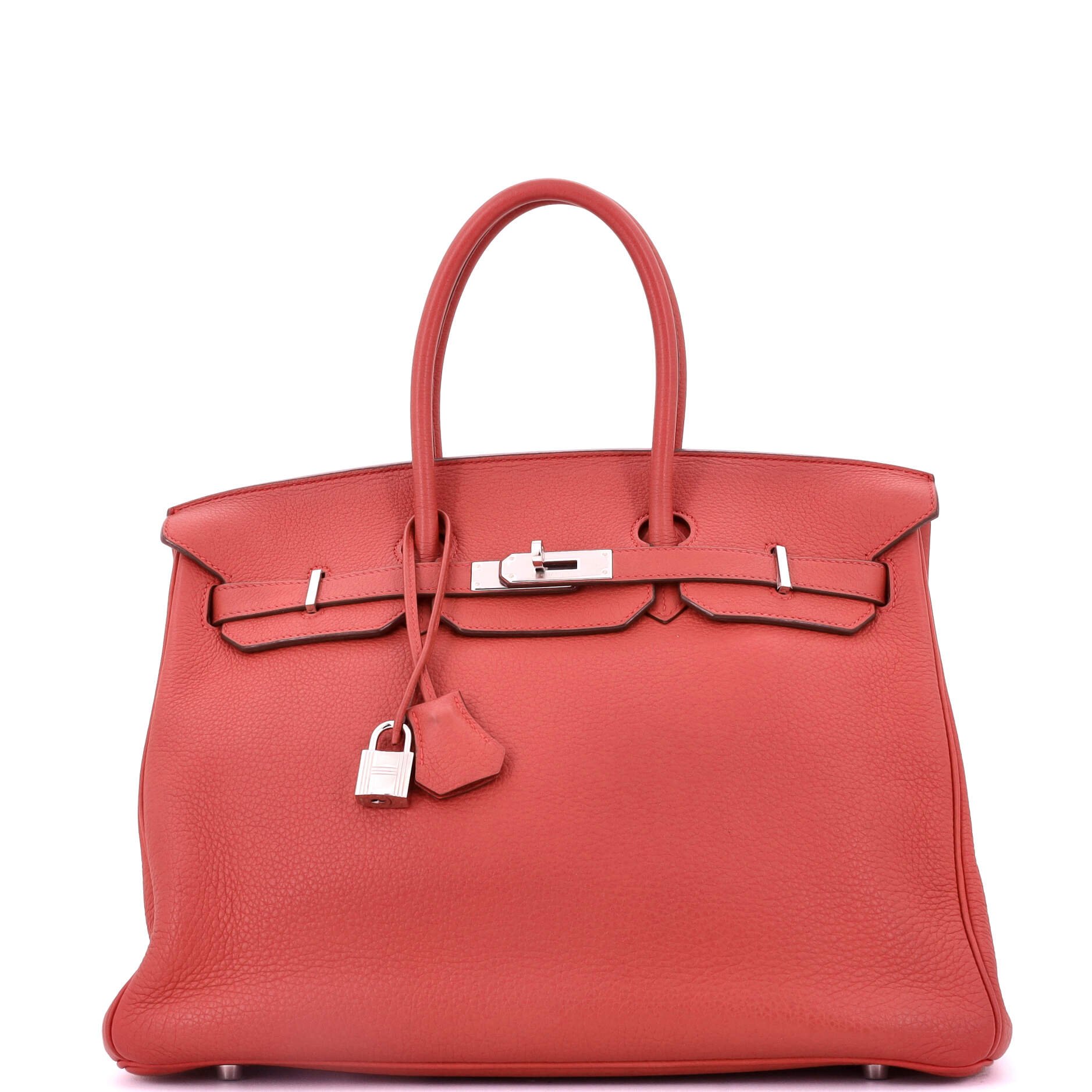 Hermes Birkin Handbag Bougainvillier Clemence with Palladium Hardware 35