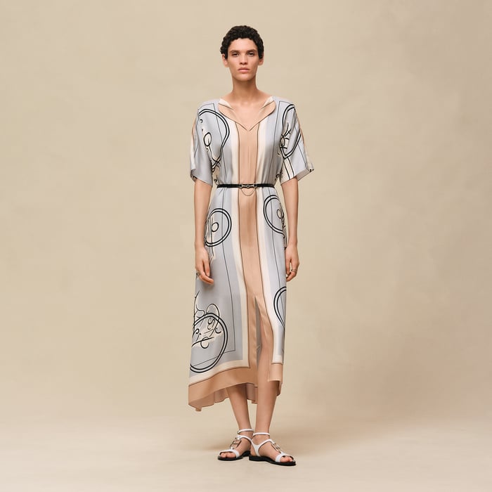 Gris Paruline "Ex-libris a Main Levee" Caftan