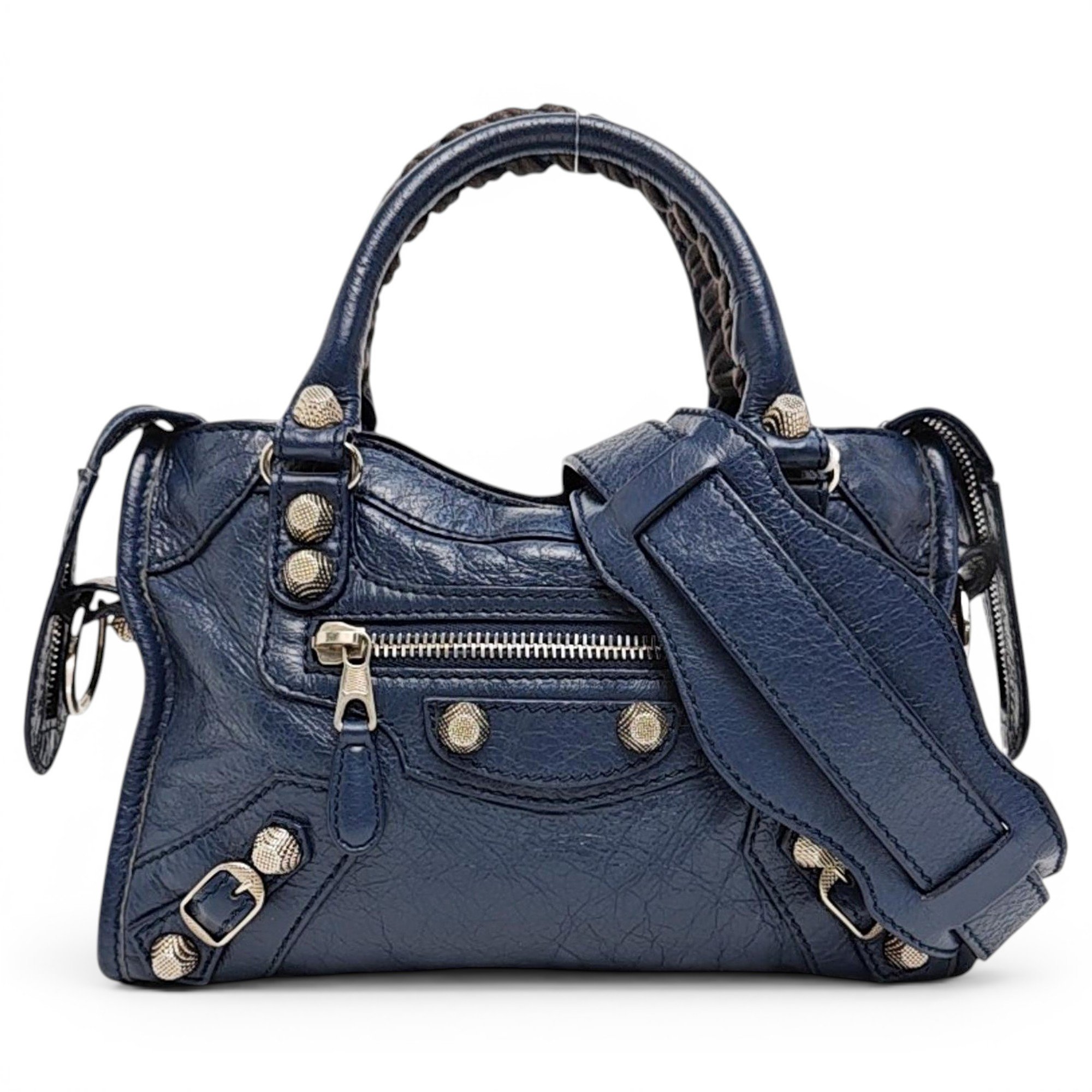 City leather handbag