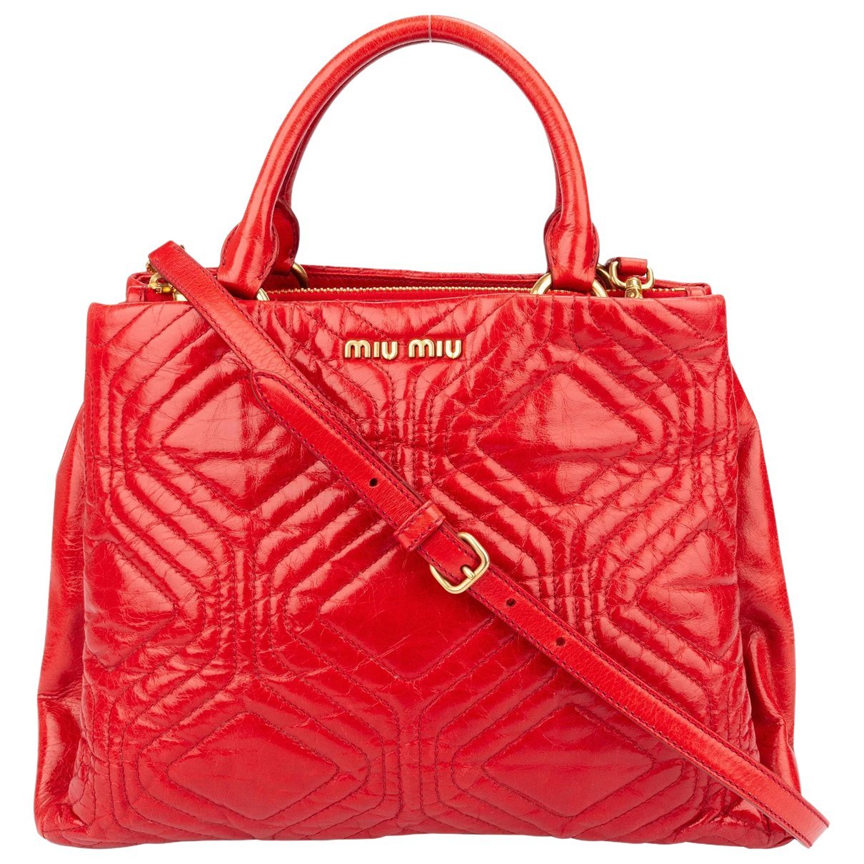 Matelassé leather handbag