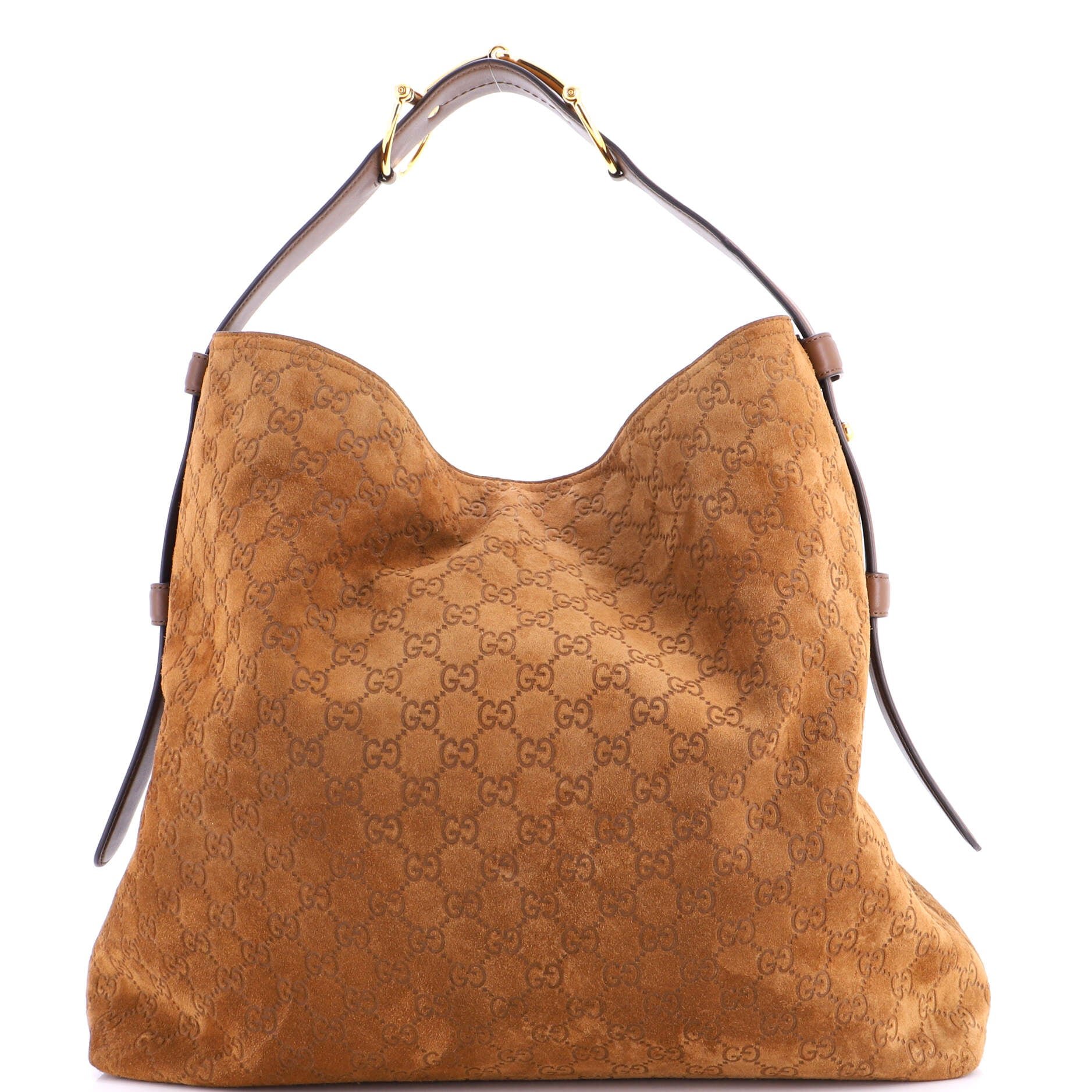 Beatrix Horsebit Tote Bag GG Suede Large