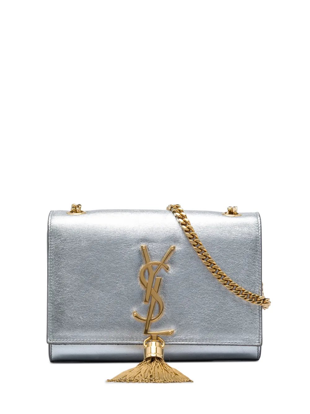 2014 Small Metallic Calfskin Monogram Kate Tassel crossbody bag