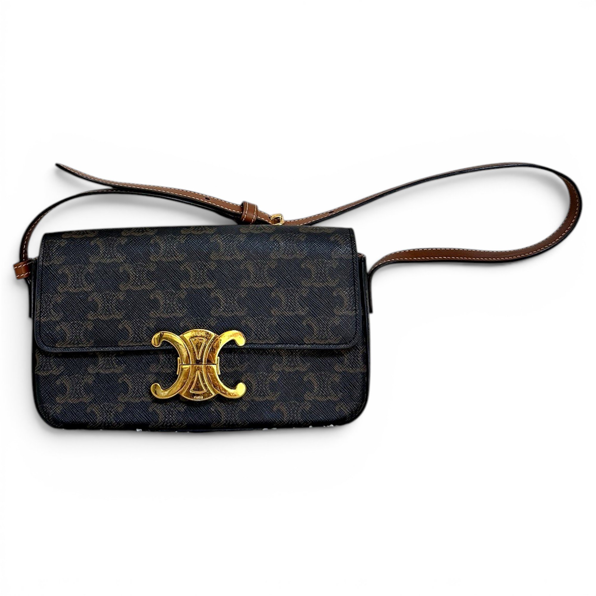 Triomphe leather handbag