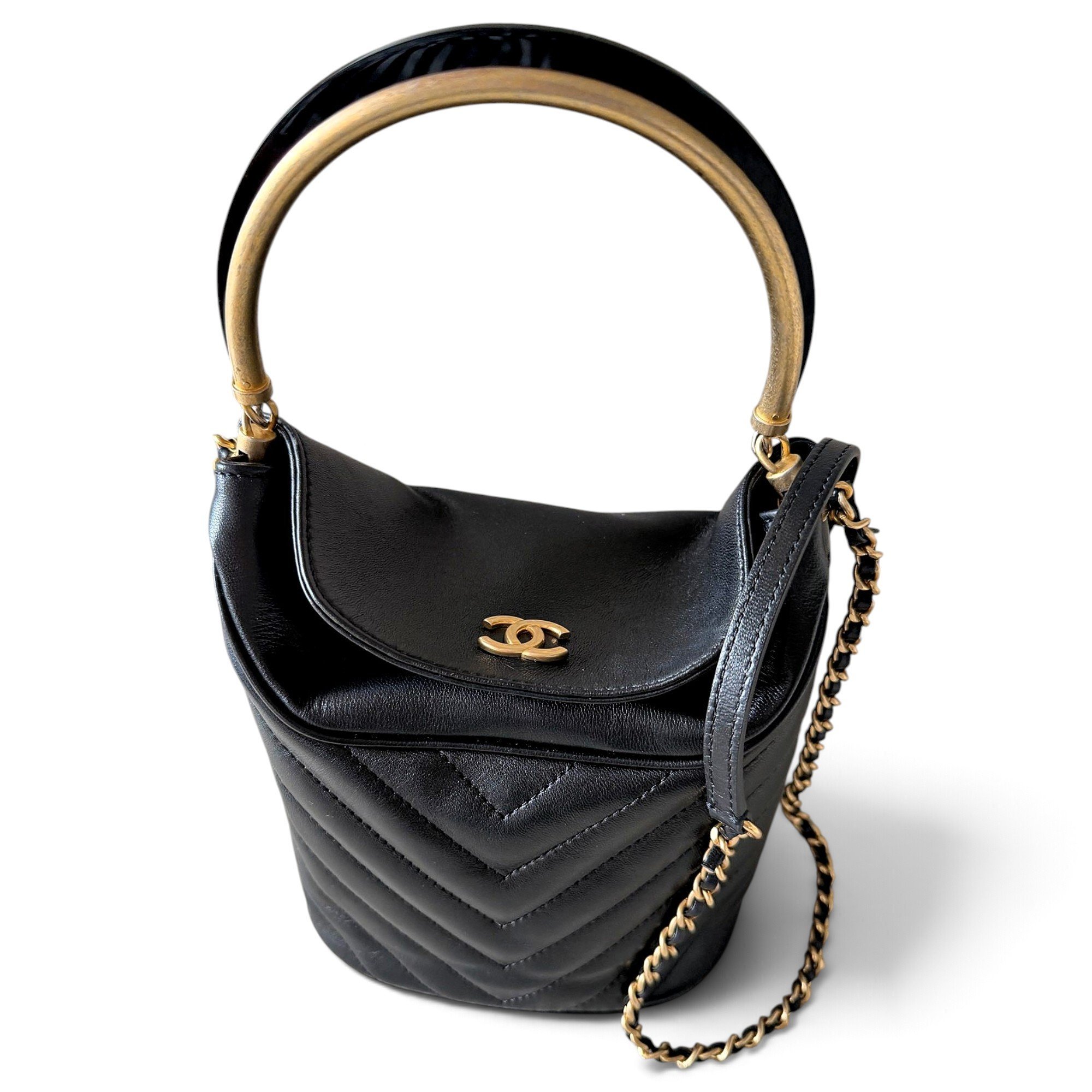 Trendy CC Vanity leather handbag