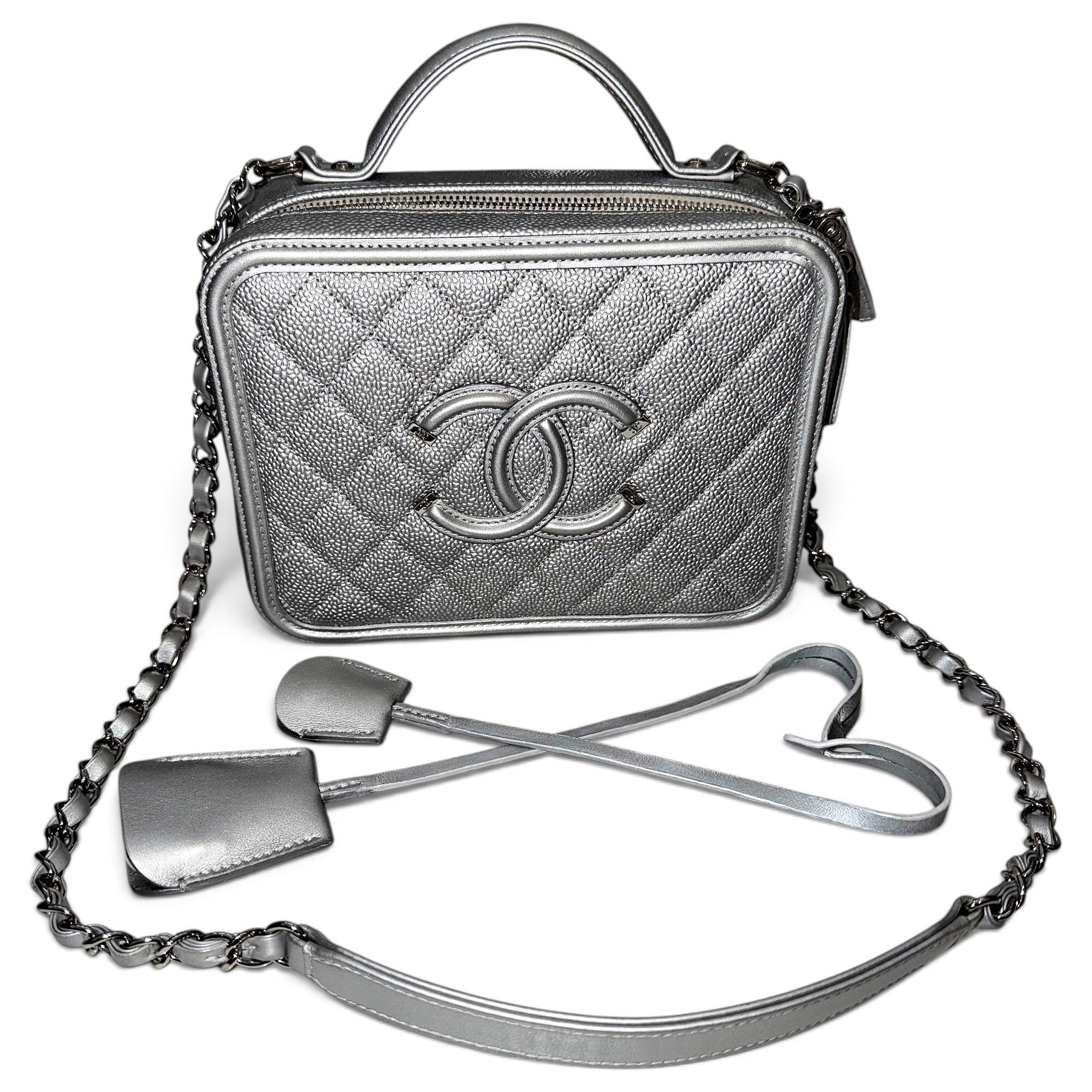 Vanity leather handbag