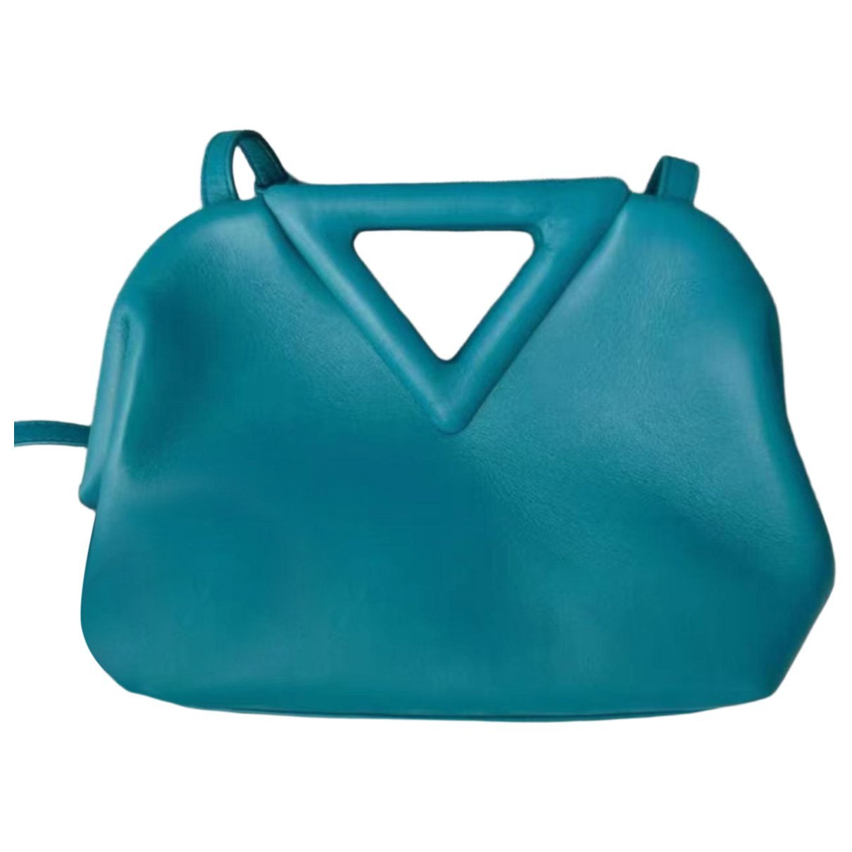Point leather handbag