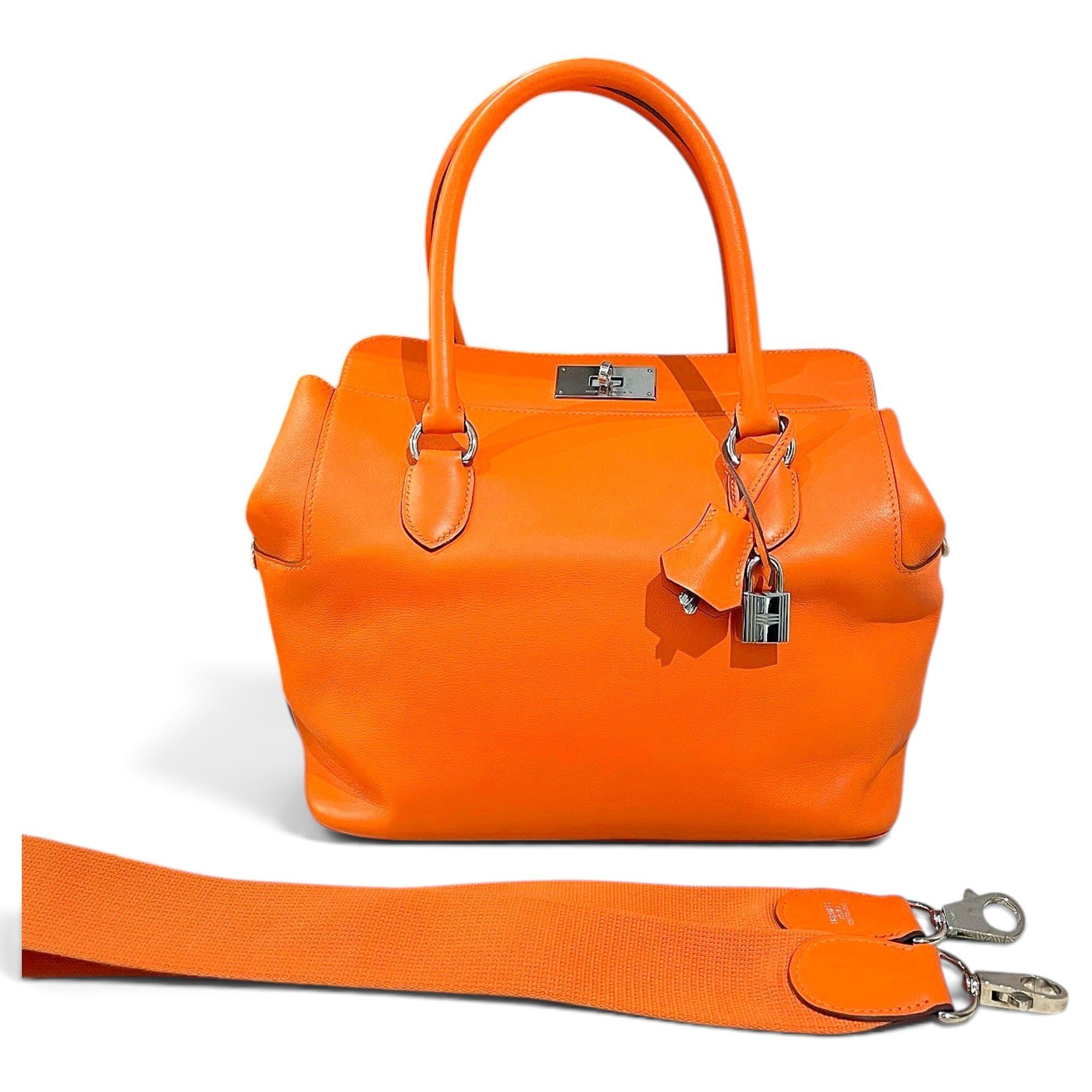 Toolbox leather handbag