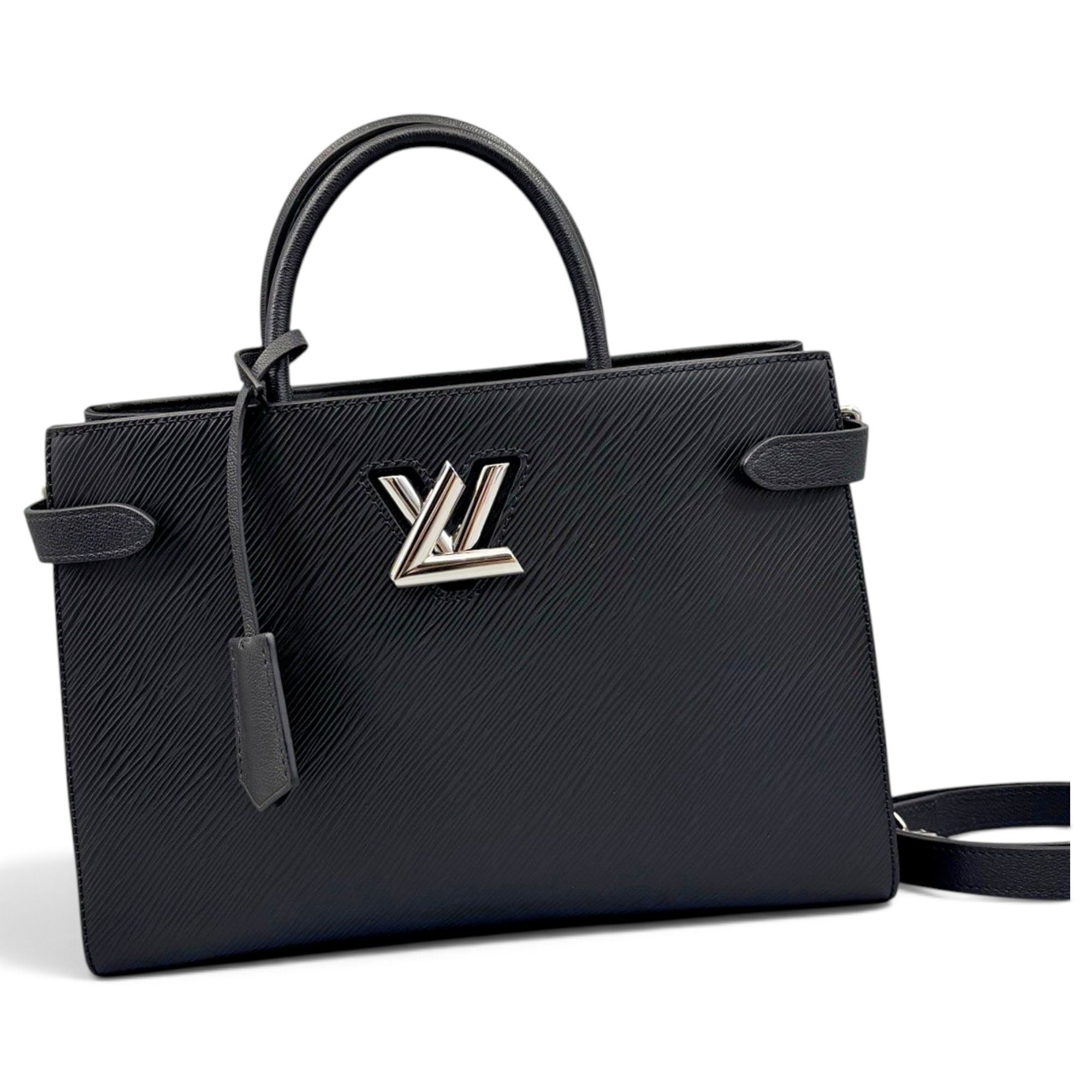 Twist leather handbag