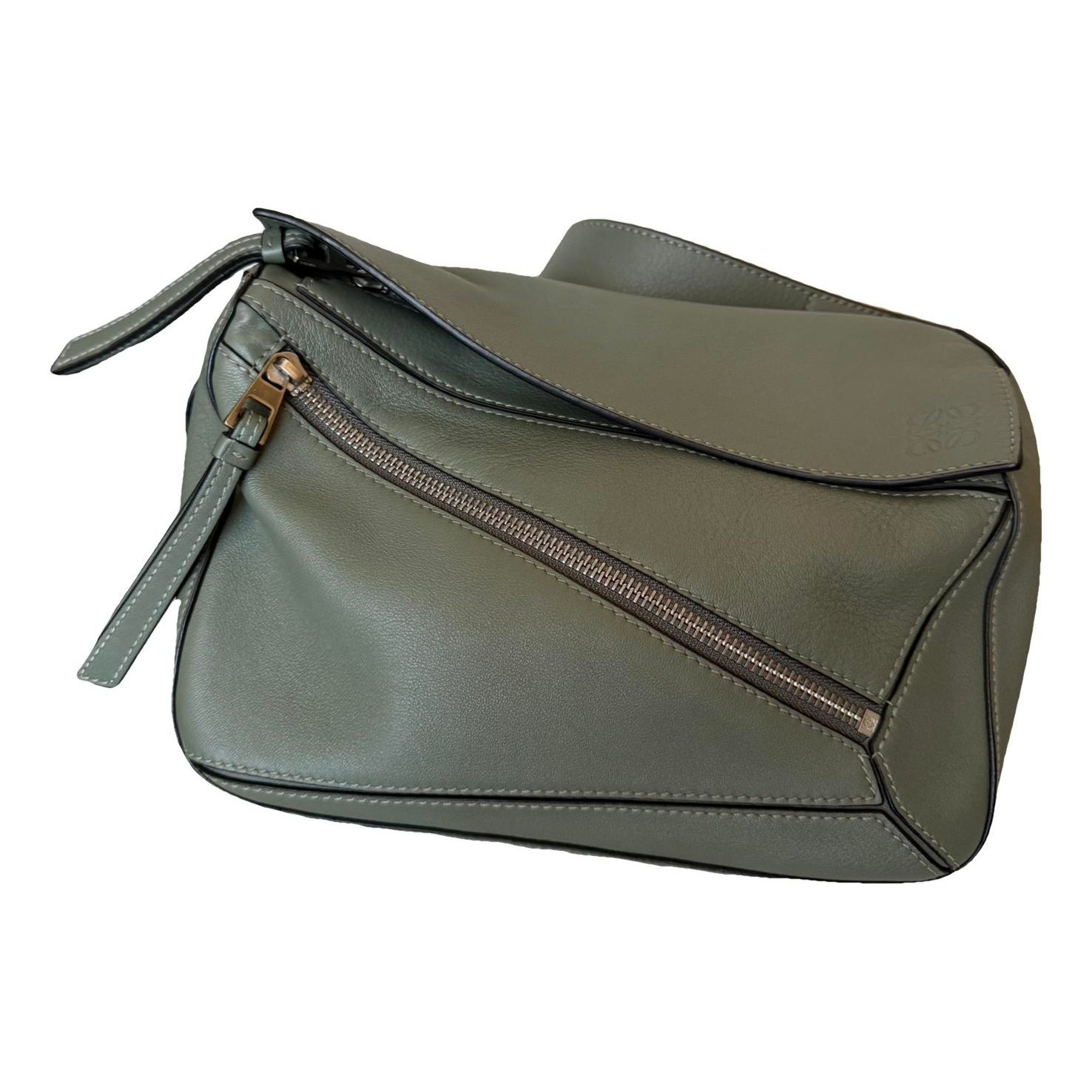Puzzle leather handbag