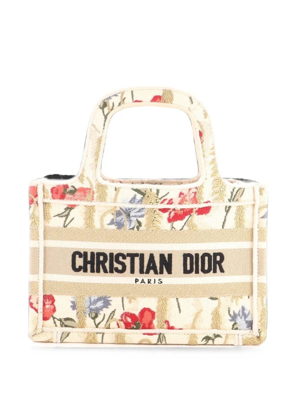Book Embroidered Canvas Mini tote bag