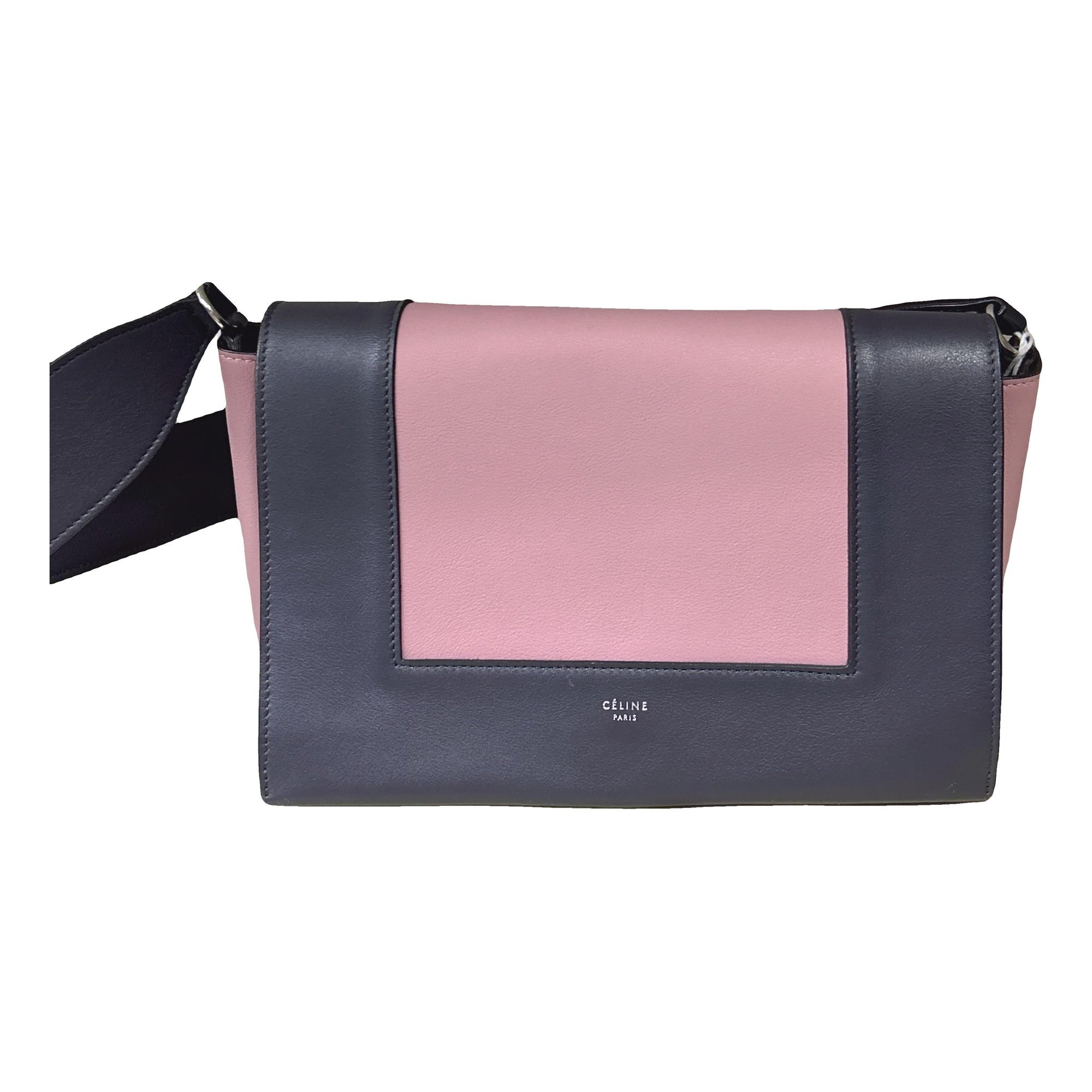 Frame leather handbag