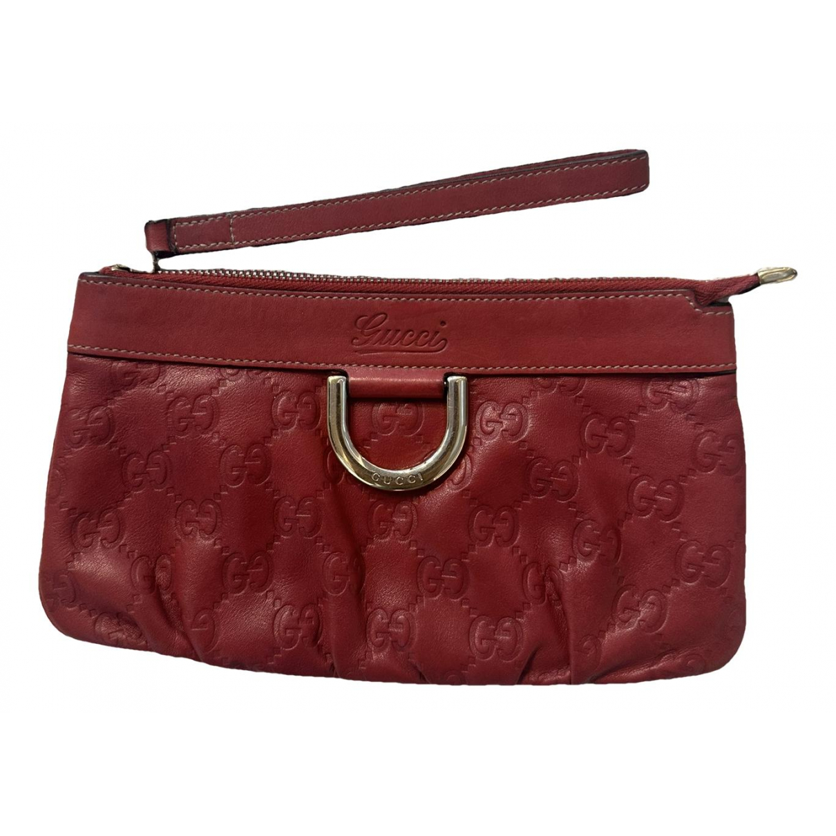 Leather clutch bag