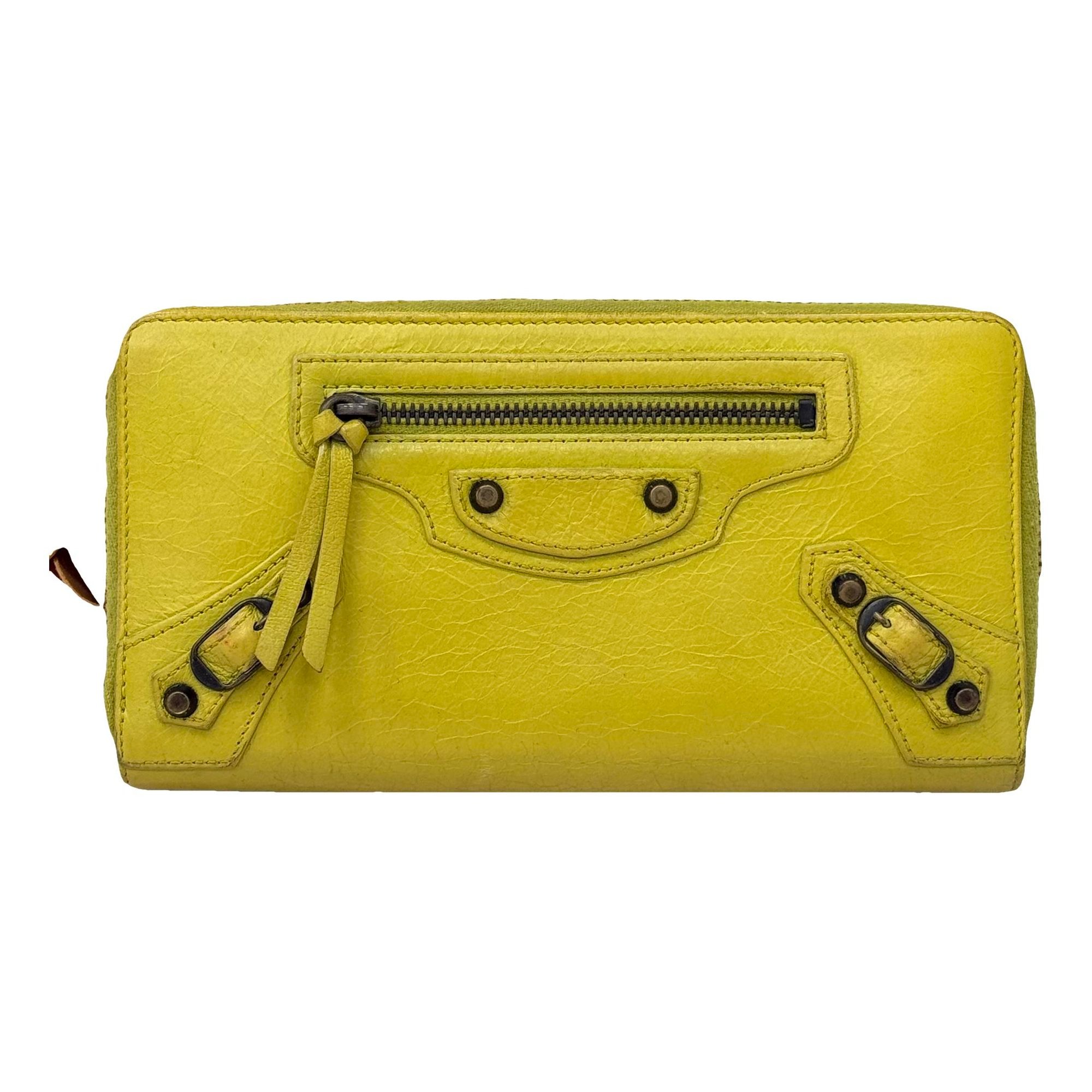 Leather clutch bag
