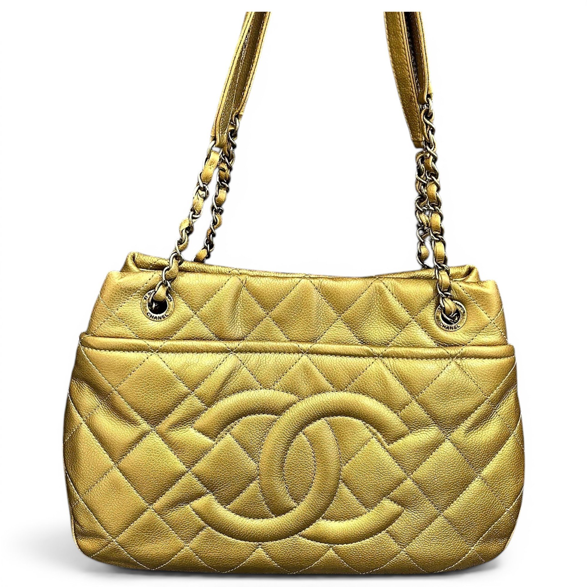 Vintage CC Chain leather tote