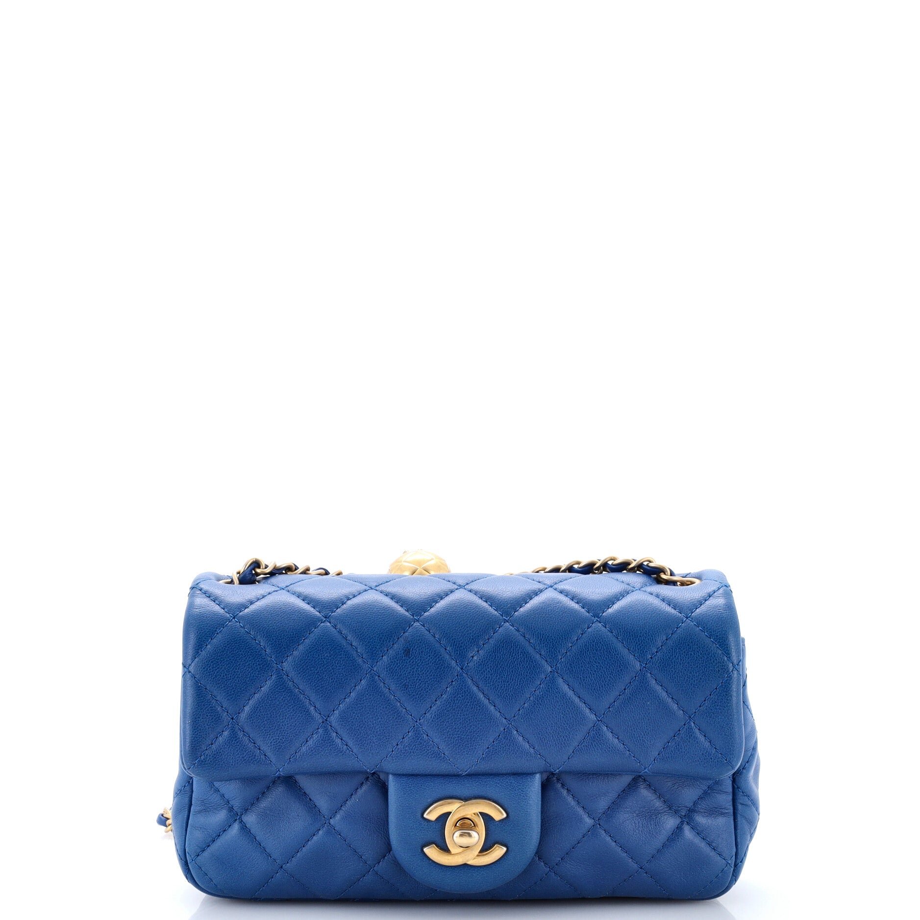 Pearl Crush Flap Bag Quilted Lambskin Mini