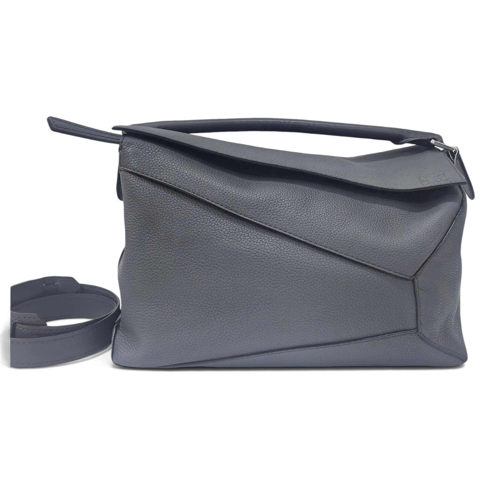 Puzzle leather handbag
