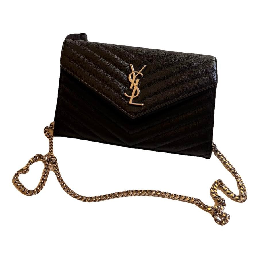 Leather clutch bag