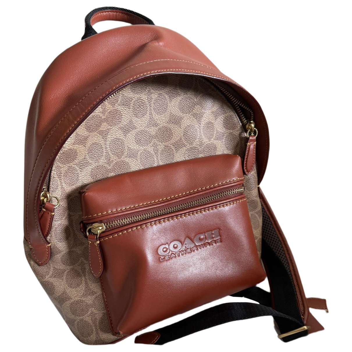 Campus leather backpack