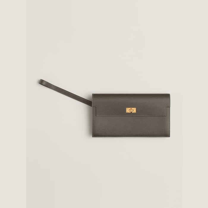 Vert Loden Kelly Pocket Long Wallet