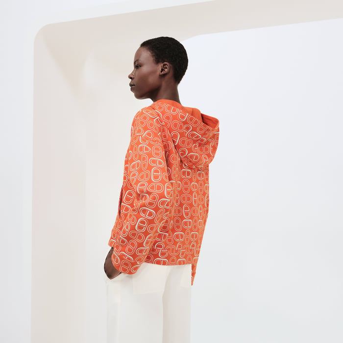 Orange Corail "Chaine d'Ancre" Hoodie