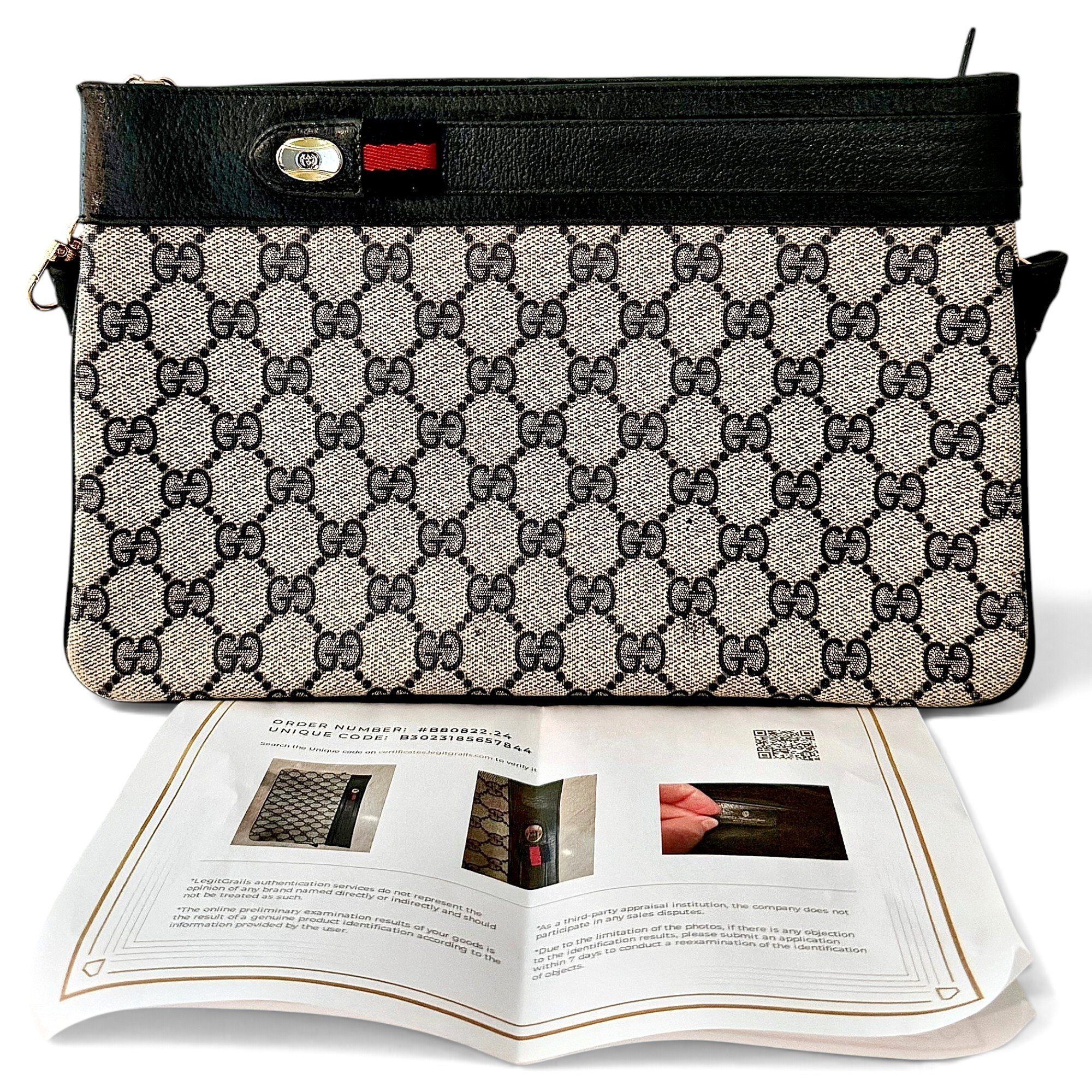 Ophidia leather clutch bag
