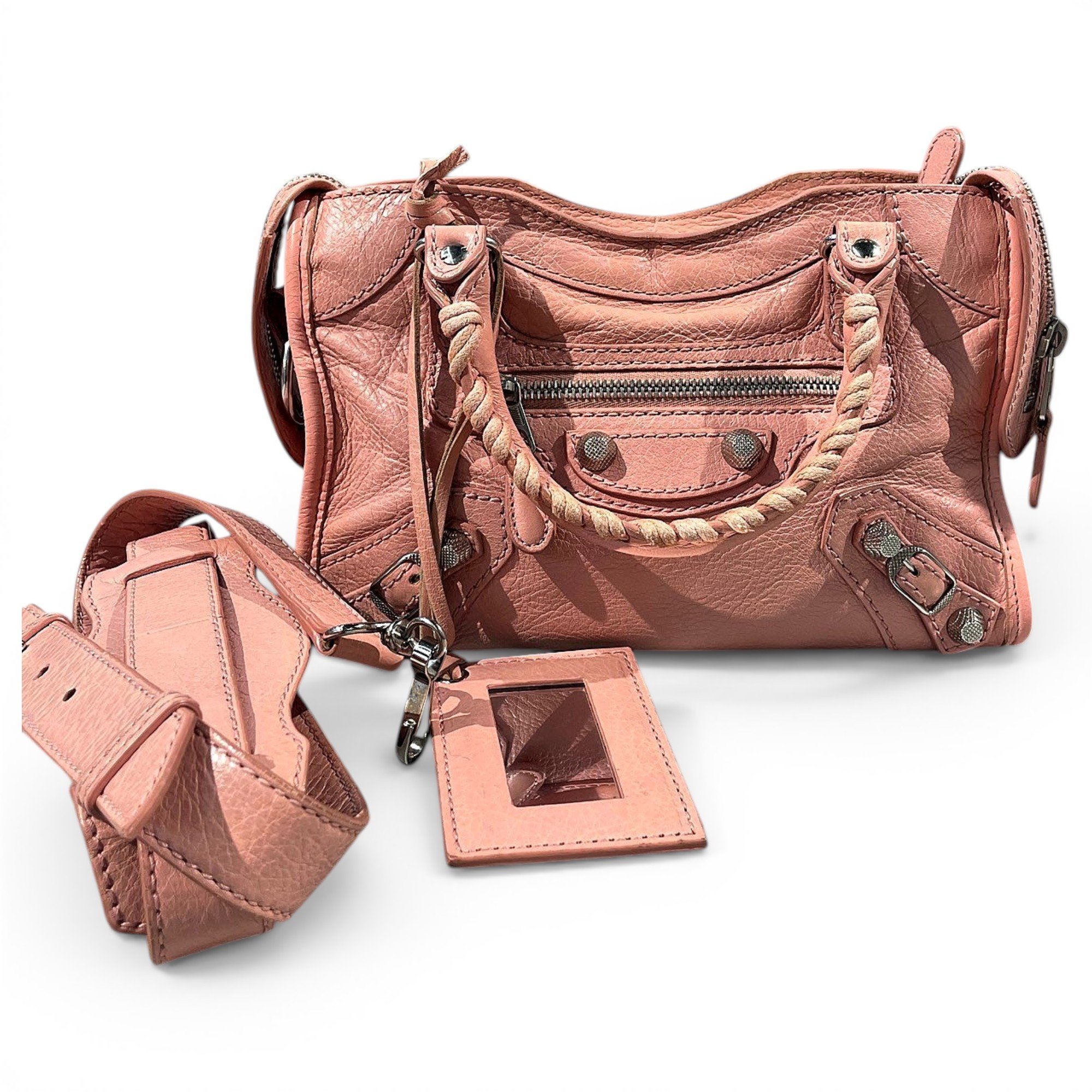 City leather handbag