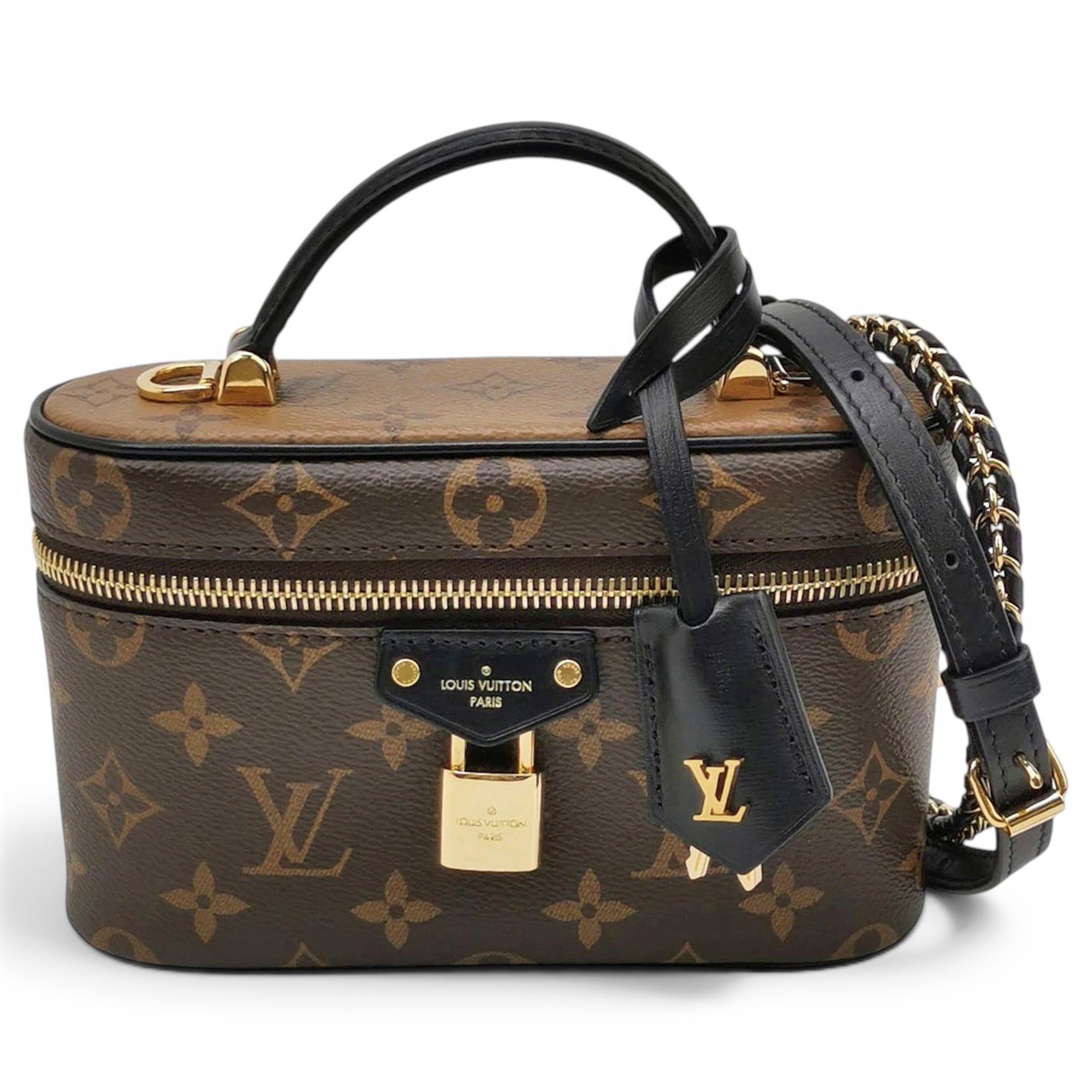 Vanity leather handbag
