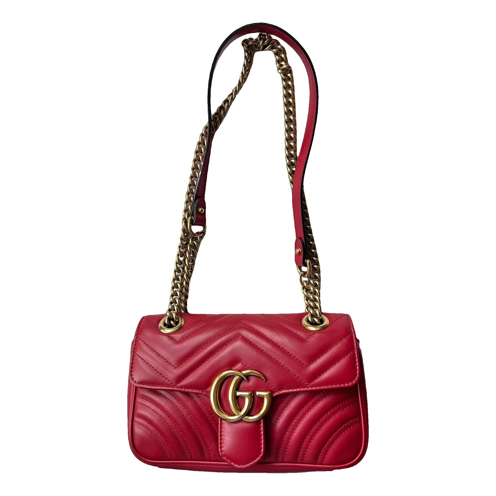 GG Marmont Flap leather crossbody bag