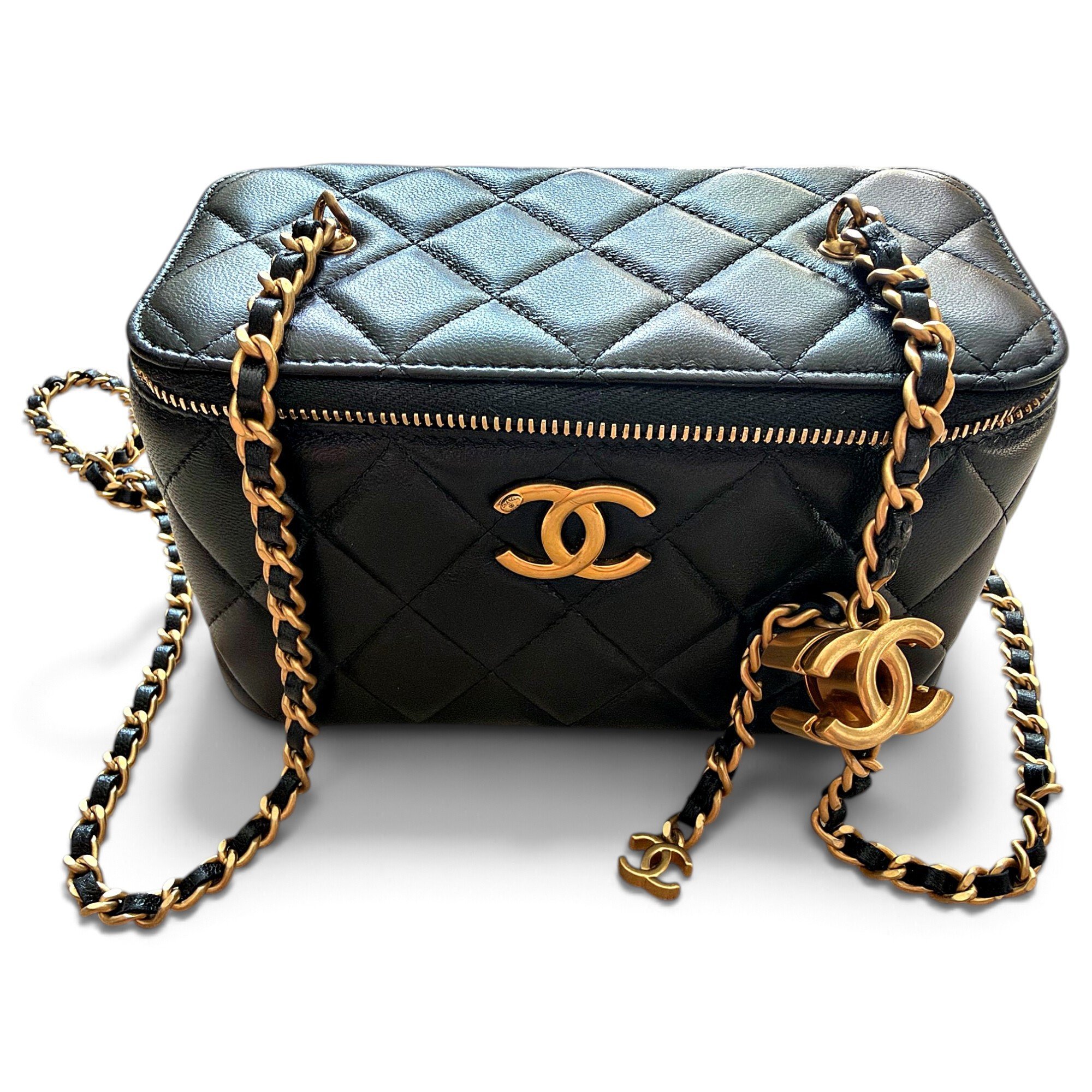 Vanity leather crossbody bag