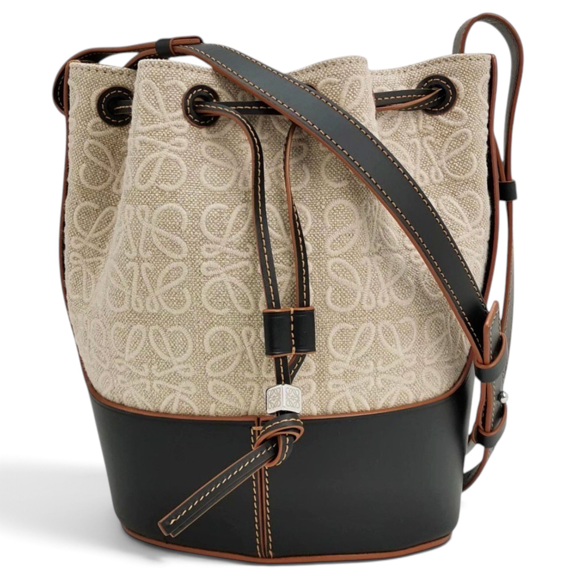 Balloon leather handbag
