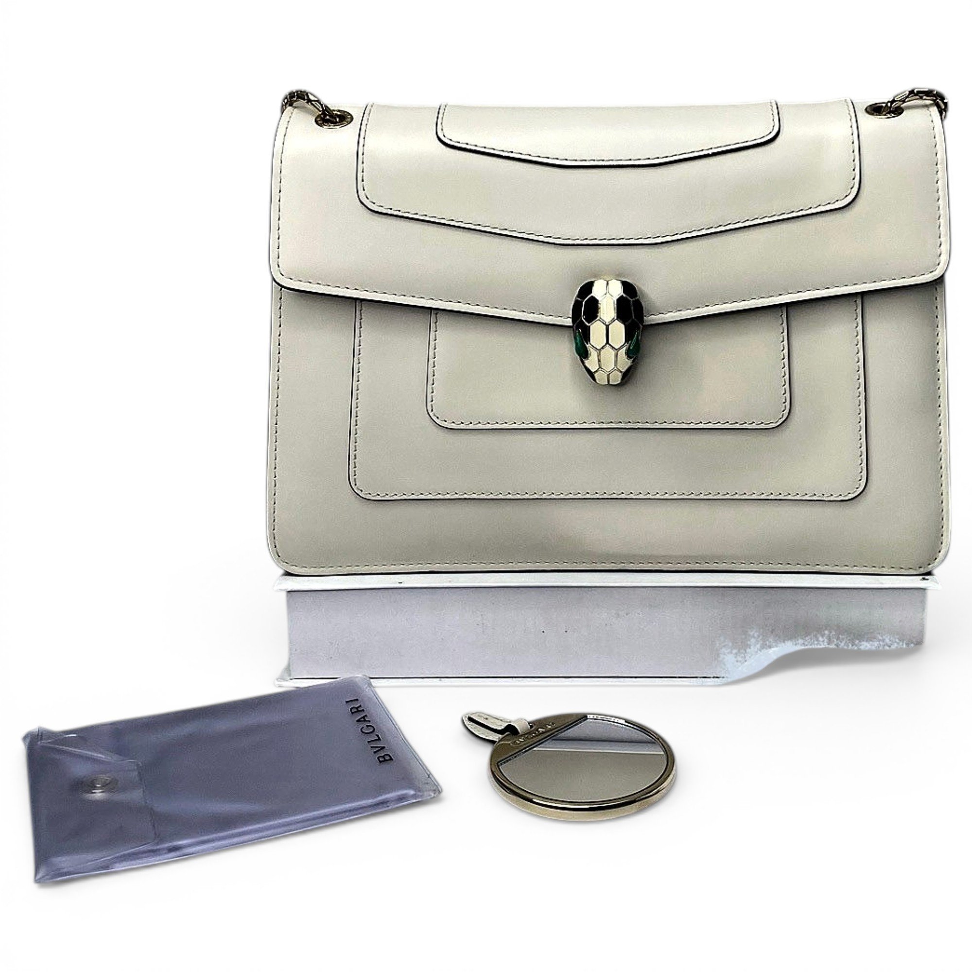 Serpenti leather handbag