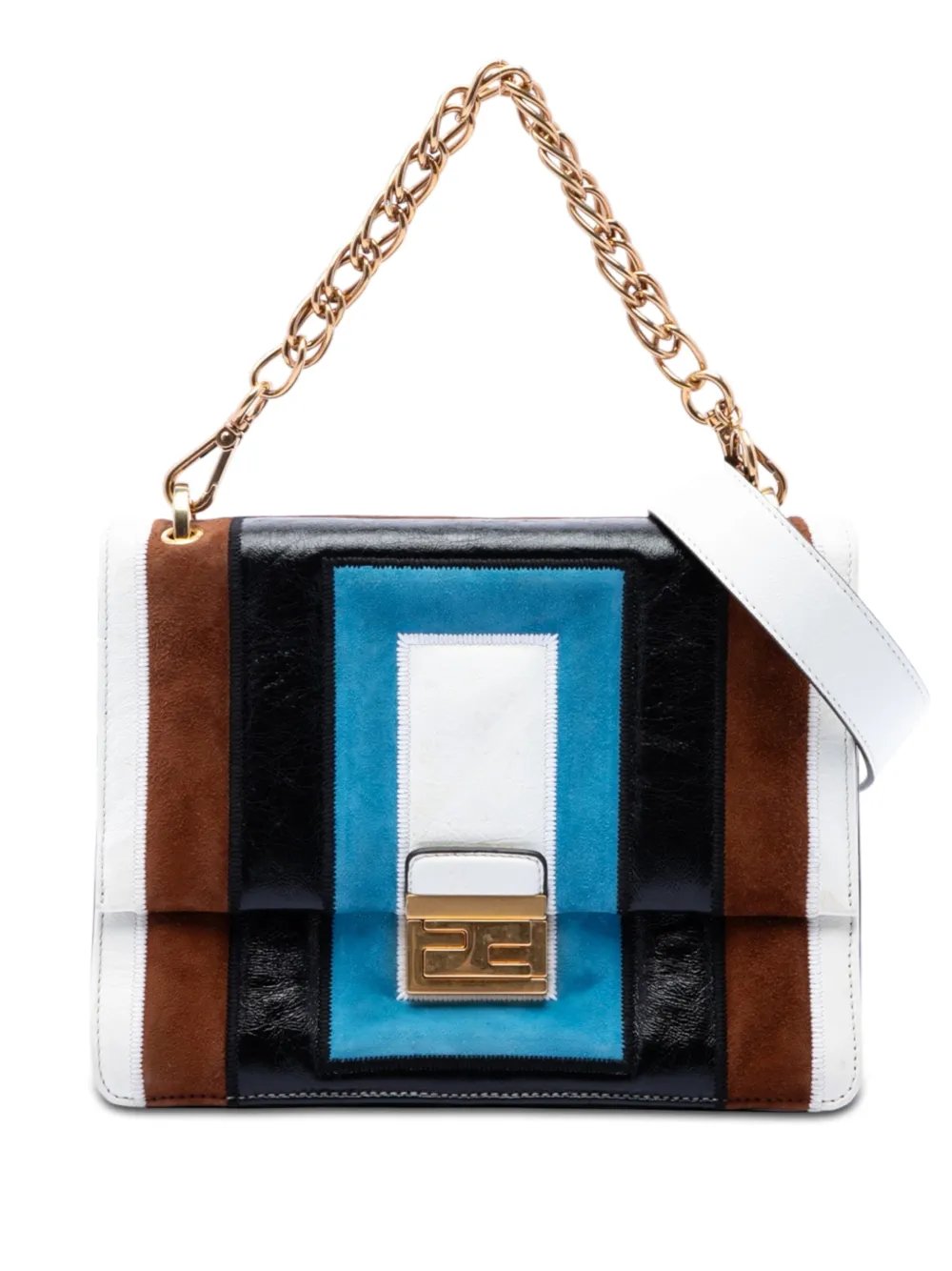 2010-2026 Suede and Leather Kan U Colorblock satchel