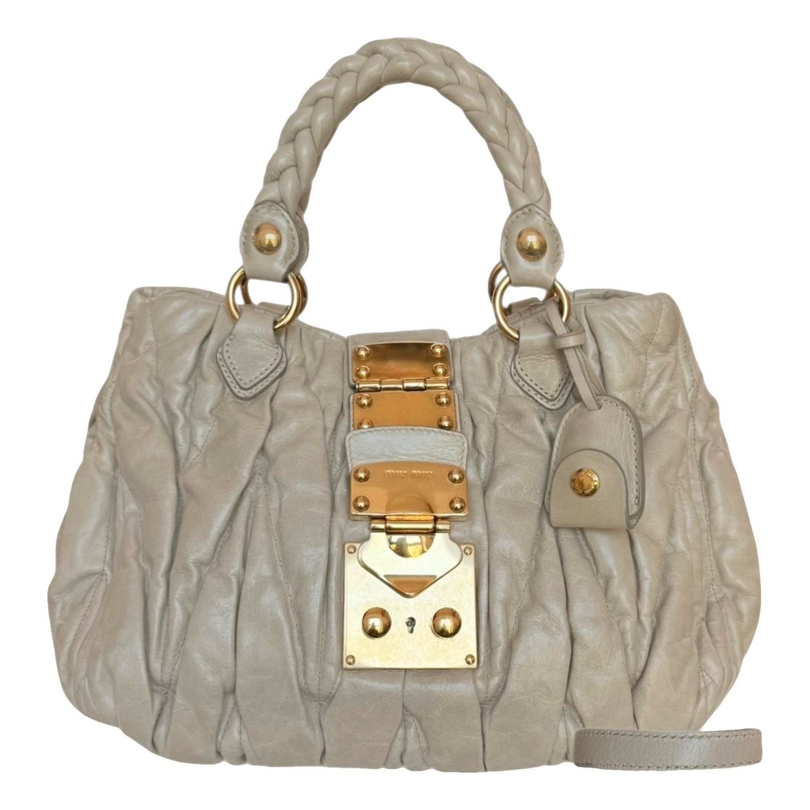 Matelassé leather handbag