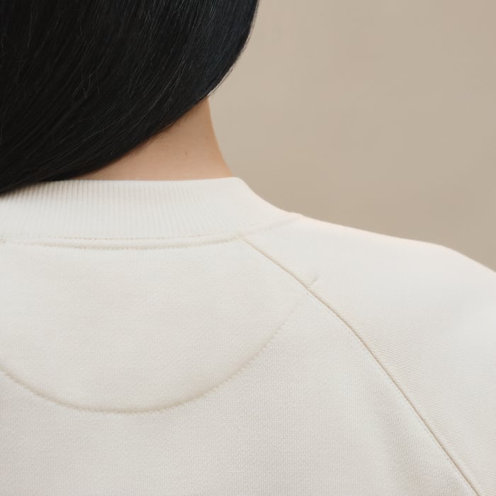 Blanc Cassé "Della Cavalleria" Raglan Sleeve Embroidered Sweatshirt