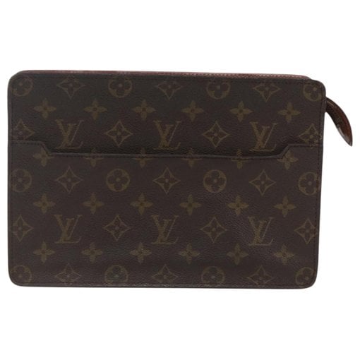 Leather clutch bag